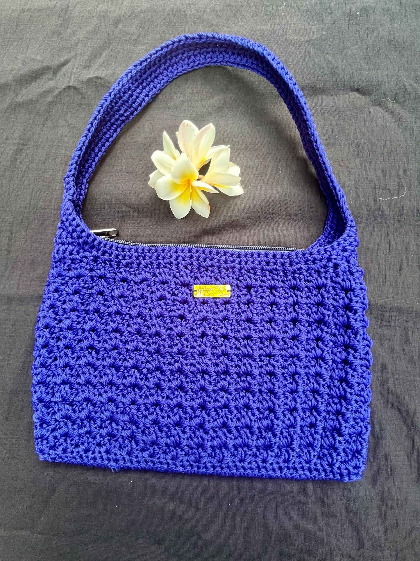 🔮 Bali Orchid Crochet Shoulder Bag
