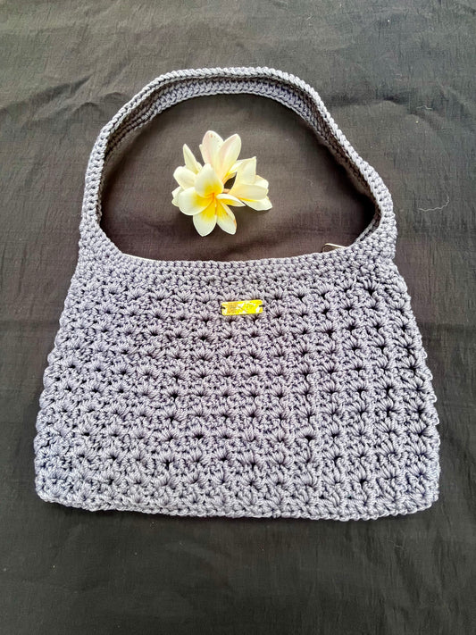 🌫️ Moonstone Crochet Shoulder Bag